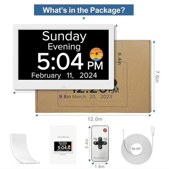 SPACWIS Other In Digital Alarm Clockcalendar With Remote For